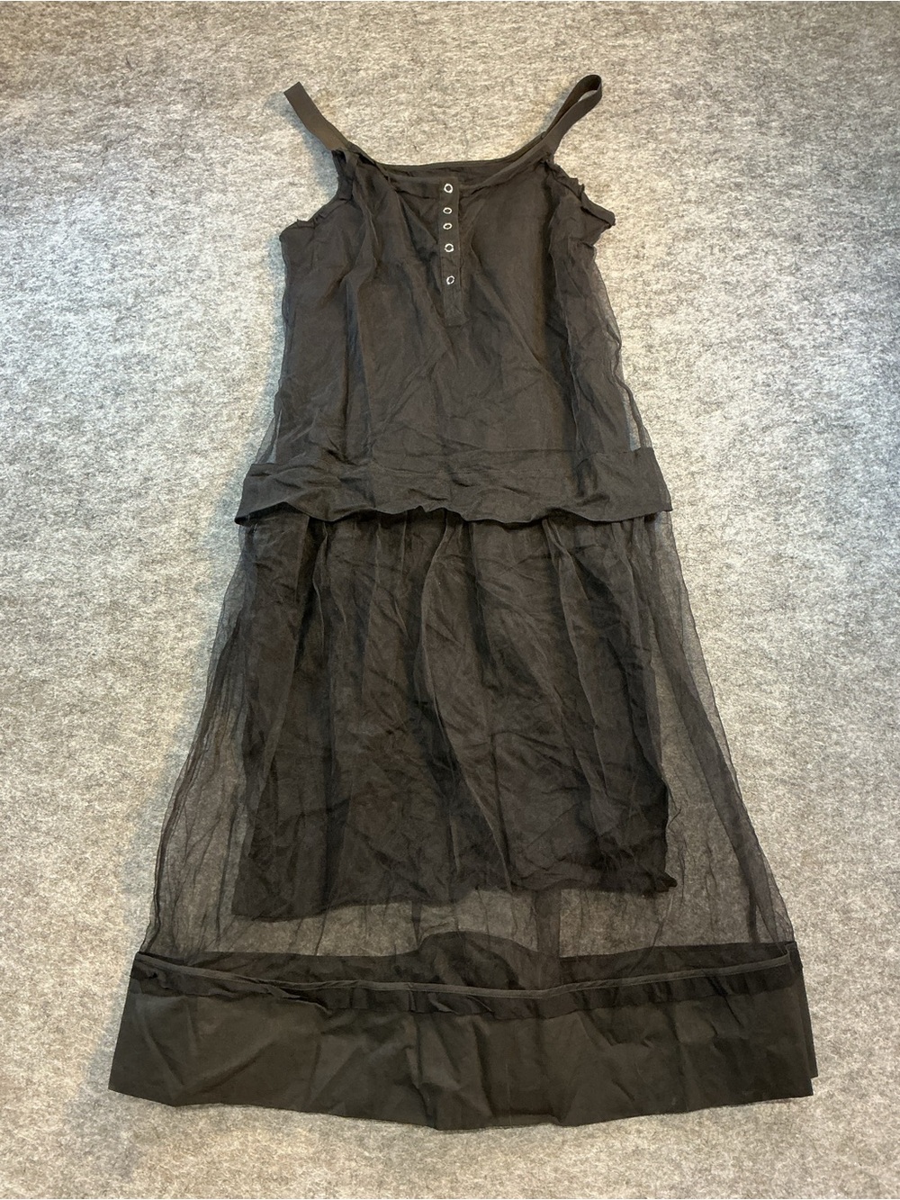Marienbad Black Button Dress Size 8